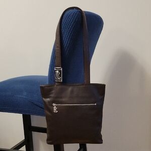 Ralph Lauren Brown Leather Tote Purse